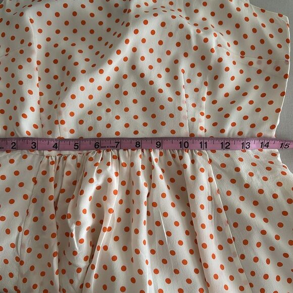 Anthropologie Moulinette Soeurs Silk Polka Dot Fit & Flare Retro Dress Size 6. - Picture 8 of 12